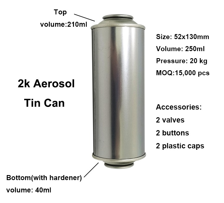 2k aerosol tin can