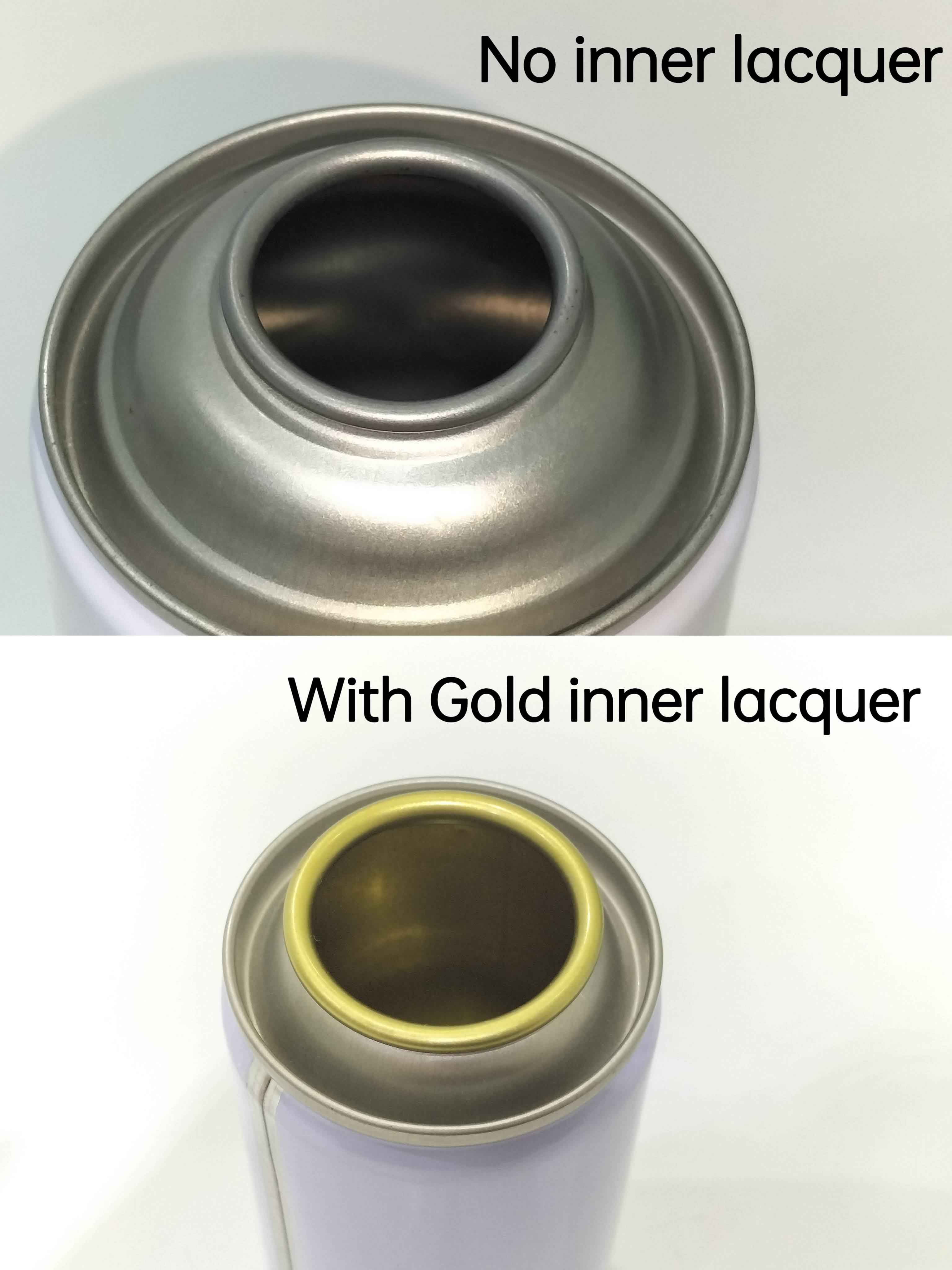 aerosol can with inner lacquer