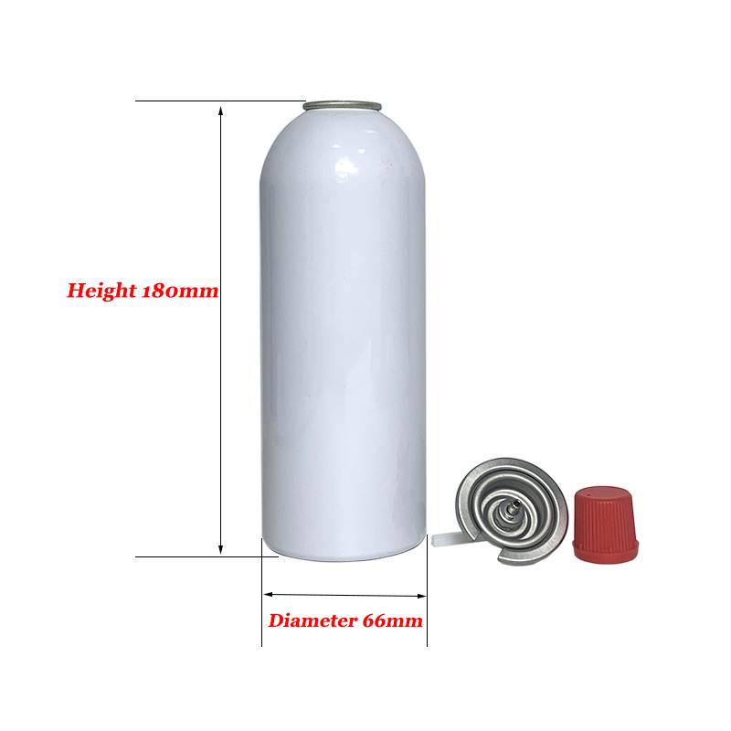 Aluminum butane gas can with valve