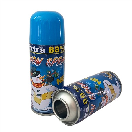 snow spray aerosol tin can