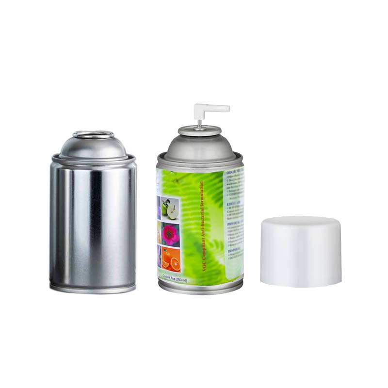 aerosol air freshener can with metering valve