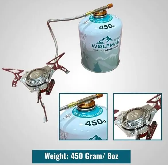 Camping gas can with threaded Valve